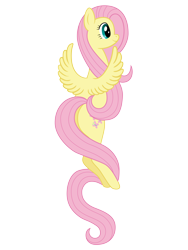 Size: 3780x5040 | Tagged: safe, artist:mfg637, character:fluttershy, species:pony, female, flying, simple background, solo, transparent background, vector