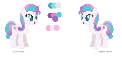 Size: 1026x518 | Tagged: safe, artist:westrail642fan, character:princess flurry heart, species:alicorn, species:pegasus, species:pony, female, older, older flurry heart, pegasus flurry heart, reference sheet, simple background, solo, white background
