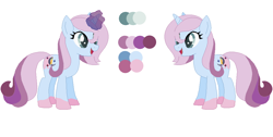 Size: 1026x518 | Tagged: safe, artist:westrail642fan, oc, oc only, oc:pastel pen, species:pony, species:unicorn, reference sheet, rise and fall, simple background, solo, white background