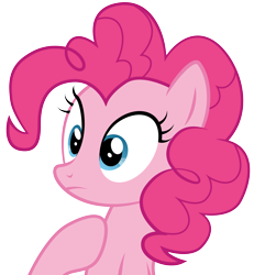Size: 5163x5591 | Tagged: safe, artist:silentmatten, character:pinkie pie, species:pony, absurd resolution, female, simple background, solo, transparent background, vector, when she doesn't smile