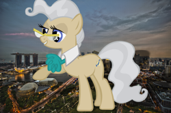 Size: 2048x1362 | Tagged: safe, artist:jerryakira79, character:mayor mare, species:pony, female, giant ponies in real life, giant pony, giant/macro mayor mare, irl, macro, mega giant, photo, ponies in real life, singapore