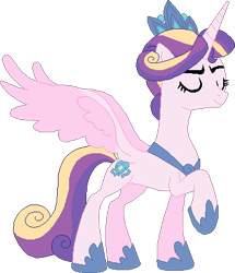 Size: 378x440 | Tagged: safe, artist:westrail642fan, base used, character:princess cadance, species:alicorn, species:pony, alternate timeline, alternate universe, empress cadance, hoof shoes, raised hoof, rise and fall, simple background, transparent background