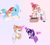 Size: 1748x1573 | Tagged: safe, artist:saphi-boo, character:princess celestia, character:rainbow dash, character:twilight sparkle, character:twilight sparkle (alicorn), oc, parent:princess celestia, parent:rainbow dash, parent:tempest shadow, parent:twilight sparkle, parents:dashlestia, parents:tempestlight, species:alicorn, species:pegasus, species:pony, g4, cute, female, flower, glowing horn, gradient background, haircut, magic, magic aura, magical lesbian spawn, mare, ocbetes, offspring, profile, scissors, simple background, telekinesis, three quarter view, tongue out