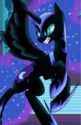 Size: 1014x1560 | Tagged: safe, artist:wolftendragon, character:nightmare moon, character:princess luna, species:alicorn, species:pony, female, mare, solo