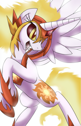 Size: 1010x1560 | Tagged: safe, artist:wolftendragon, character:daybreaker, character:princess celestia, species:alicorn, species:pony, female, mare, solo