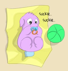 Size: 650x678 | Tagged: safe, artist:carpdime, fluffy pony, fluffy pony foal, foal, pacifier