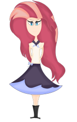 Size: 2271x3625 | Tagged: safe, artist:wonderschwifty, oc, oc only, oc:aureai, species:human, clothing, humanized, humanized oc, simple background, smiling, solo, transparent background
