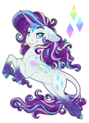 Size: 2600x3600 | Tagged: safe, artist:jackiebloom, character:rarity, species:classical unicorn, species:pony, species:unicorn, coat markings, colored fetlocks, colored hooves, colored horn, female, leonine tail, mare, open mouth, rainbow power, realistic horse legs, simple background, solo, transparent background, unshorn fetlocks