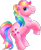 Size: 540x656 | Tagged: safe, alternate version, artist:conphettey, character:parasol (g1), species:pony, g1, g4, background pony, color porn, female, simple background, solo, transparent background