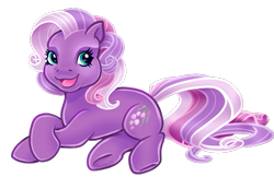 Size: 697x452 | Tagged: safe, artist:conphettey, character:wysteria, species:pony, g3, cute, female, g3betes, i can't believe it's not hasbro studios, simple background, solo, transparent background