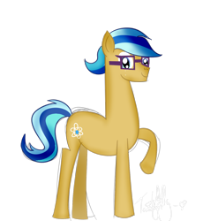 Size: 1194x1298 | Tagged: safe, artist:wonderschwifty, species:pony, background pony, male, one hoof raised, quantum leap (character), simple background, solo, transparent background