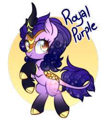 Size: 700x801 | Tagged: safe, artist:cabbage-arts, oc, oc only, oc:royal purple, species:kirin, species:pony, female, kirin oc, mare, rearing, simple background, smiling, solo, transparent background, watermark