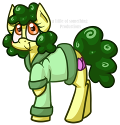 Size: 467x487 | Tagged: safe, artist:alittleofsomething, oc, oc only, oc:peony, species:earth pony, species:pony, clothing, female, mare, raised hoof, simple background, solo, transparent background