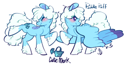 Size: 968x500 | Tagged: safe, artist:clovercoin, oc, oc only, oc:puddle puff, species:pegasus, species:pony, cute, simple background, solo, transparent background