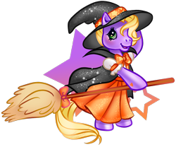 Size: 1140x948 | Tagged: safe, artist:conphettey, character:abra-ca-dabra, species:pony, g3, clothing, costume, cute, female, halloween, holiday, i can't believe it's not hasbro studios, simple background, solo, transparent background, witch