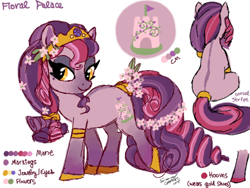 Size: 500x376 | Tagged: safe, artist:conphettey, oc, oc:floral palace, species:pony, solo