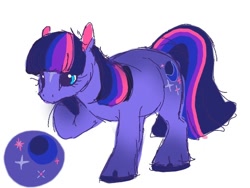 Size: 640x480 | Tagged: safe, artist:conphettey, character:twilight sparkle, species:earth pony, species:pony, g5 leak, leak, earth pony twilight, female, mare, redesign, simple background, solo, twilight sparkle (g5), white background