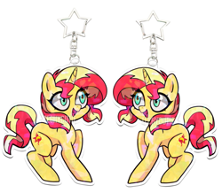 Size: 1041x907 | Tagged: safe, artist:techycutie, character:sunset shimmer, species:pony, species:unicorn, acrylic plastic, cute, cutie mark, female, keychain, shimmerbetes, solo