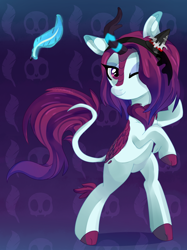 Size: 1600x2136 | Tagged: safe, artist:spookyle, oc, oc only, oc:lucid, species:kirin, episode:sounds of silence, g4, my little pony: friendship is magic, female, kirin oc, smiling, solo