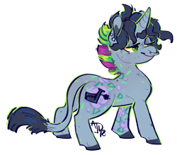 Size: 686x600 | Tagged: safe, artist:clovercoin, oc, species:pony, solo