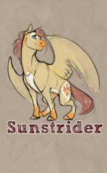 Size: 1200x1920 | Tagged: safe, artist:casynuf, oc, oc:sunstrider, species:pegasus, species:pony, male, solo, stallion