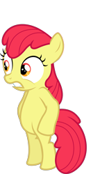 Size: 6000x10390 | Tagged: safe, artist:dasprid, edit, editor:slayerbvc, character:apple bloom, species:earth pony, species:pony, episode:hearts and hooves day, g4, my little pony: friendship is magic, .svg available, absurd resolution, accessory-less edit, bipedal, female, filly, missing accessory, simple background, solo, standing, transparent background, vector, vector edit