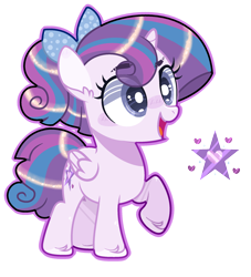 Size: 2008x2216 | Tagged: safe, artist:jxst-alexa, oc, parent:princess flurry heart, parent:twilight sparkle, species:alicorn, species:pony, bow, female, filly, hair bow, magical lesbian spawn, offspring, parents:flurrylight, product of incest, solo