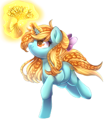 Size: 700x815 | Tagged: safe, artist:cabbage-arts, oc, oc only, species:pony, species:unicorn, bow, braid, cute, food, hair bow, magic, ocbetes, simple background, solo, transparent background, wheat