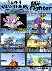 Size: 1024x1390 | Tagged: safe, artist:alphamonouryuuken, character:spike, species:dragon, species:pony, episode:molt down, g4, my little pony: friendship is magic, male, meme, mii, mii fighters, mii gunner, smiling, solo, super smash bros., super smash bros. ultimate, winged spike