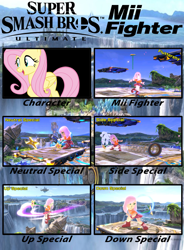 Size: 1024x1390 | Tagged: safe, artist:alphamonouryuuken, character:fluttershy, species:pegasus, species:pony, my little pony: the movie (2017), female, mare, meme, mii, mii fighters, mii swordfighter, smiling, solo, super smash bros., super smash bros. 4, super smash bros. ultimate