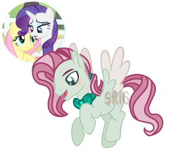 Size: 775x689 | Tagged: safe, artist:superrosey16, base used, character:fluttershy, character:rarity, oc, parent:fluttershy, parent:rarity, parents:flarity, species:pegasus, species:pony, ship:rarishy, female, lesbian, magical lesbian spawn, male, offspring, shipping, simple background, stallion, transparent background