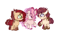 Size: 1472x840 | Tagged: safe, artist:jxst-alexa, oc, oc only, parent:apple bloom, parent:babs seed, parent:diamond tiara, parent:pipsqueak, parent:scootaloo, parents:babsqueak, parents:diamondbloom, parents:scootasqueak, species:earth pony, species:pegasus, species:pony, female, filly, magical lesbian spawn, offspring, simple background, transparent background