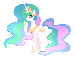 Size: 1024x778 | Tagged: safe, artist:ashidaii, character:princess celestia, species:pony, female, mare, simple background, solo, transparent background