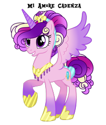 Size: 1370x1620 | Tagged: safe, artist:sweet-psycho-uwu, character:princess cadance, species:pony, alternate design, alternate hairstyle, female, simple background, solo, transparent background