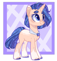 Size: 1752x1854 | Tagged: safe, artist:jxst-alexa, oc, oc only, parent:flash sentry, parent:twilight sparkle, parents:flashlight, species:pony, species:unicorn, beanbrows, chest fluff, cloven hooves, eyebrows, female, mare, offspring, solo, unshorn fetlocks