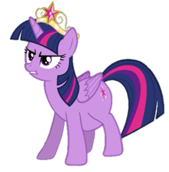 Size: 429x438 | Tagged: safe, artist:varemia, edit, edited screencap, screencap, character:twilight sparkle, character:twilight sparkle (alicorn), species:alicorn, species:pony, episode:princess twilight sparkle, g4, my little pony: friendship is magic, background removed, big crown thingy, fat, fat edit, female, jewelry, regalia, simple background, solo, transparent background, twiggy piggy, twilard sparkle