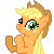 Size: 50x50 | Tagged: safe, artist:taritoons, part of a set, character:applejack, animated, clapping, female, icon, simple background, solo, sprite, transparent background