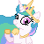 Size: 50x50 | Tagged: safe, artist:taritoons, part of a set, character:princess celestia, species:alicorn, species:pony, animated, clapping, female, icon, mare, simple background, solo, sprite, transparent background