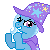 Size: 50x50 | Tagged: safe, artist:taritoons, part of a set, character:trixie, species:pony, species:unicorn, animated, clapping, clapping ponies, cute, diatrixes, female, icon, mare, simple background, solo, sprite, transparent background