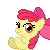 Size: 50x50 | Tagged: safe, artist:taritoons, part of a set, character:apple bloom, adorabloom, animated, clapping, clapping ponies, cute, female, foal, icon, simple background, solo, sprite, transparent background