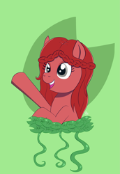 Size: 1657x2413 | Tagged: safe, artist:feralroku, oc, oc only, species:pony, silver eyes, smiling, solo, vine