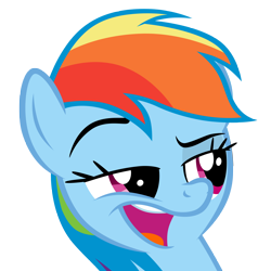 Size: 4188x4182 | Tagged: safe, artist:mrlolcats17, character:rainbow dash, species:pegasus, species:pony, bust, female, mare, open mouth, portrait, simple background, solo, teeth, transparent background, wings