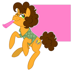 Size: 1024x976 | Tagged: safe, artist:ashidaii, character:cheese sandwich, species:pony, clothing, male, party horn, shirt, solo
