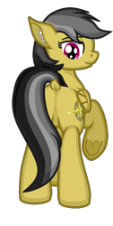 Size: 450x894 | Tagged: safe, artist:zeka10000, character:daring do, species:pony, butt, dock, ear fluff, featureless crotch, female, full body, looking back, plot, simple background, smiling, solo, standing, transparent background