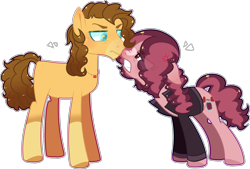 Size: 1280x864 | Tagged: safe, artist:jxst-alexa, oc, oc only, species:earth pony, species:pony, clothing, female, jacket, male, mare, simple background, stallion, transparent background