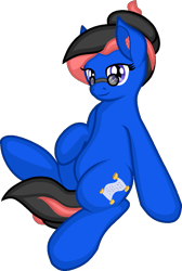Size: 677x1007 | Tagged: safe, artist:zeka10000, oc, oc only, oc:scribe pen, species:earth pony, species:pony, bedroom eyes, ear fluff, female, glasses, looking at you, mare, request, requested art, short tail, simple background, sitting, solo, transparent background