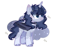 Size: 1256x986 | Tagged: safe, artist:jxst-alexa, base used, oc, oc only, species:alicorn, species:bat pony, species:pony, alicorn oc, bat pony alicorn, bat pony oc, blushing, cute, cute little fangs, fangs, female, mare, solo, white outline