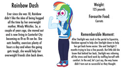 Size: 1024x576 | Tagged: safe, artist:jamesawilliams1996, character:rainbow dash, my little pony:equestria girls, bio, muscles, story included