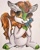Size: 803x995 | Tagged: safe, artist:gleamydreams, character:autumn blaze, species:kirin, episode:sounds of silence, g4, my little pony: friendship is magic, cloven hooves, ear fluff, female, flower, foal's breath, golden eyes, looking at you, mare, orange hair, simple background, smiling, solo, traditional art, white background