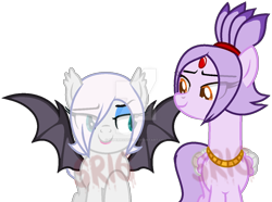 Size: 900x668 | Tagged: safe, artist:chaostrical, artist:lr-studios, artist:superrosey16, base used, species:bat pony, species:pony, blaze the cat, crossover, ponified, rouge the bat, sonic the hedgehog (series)
